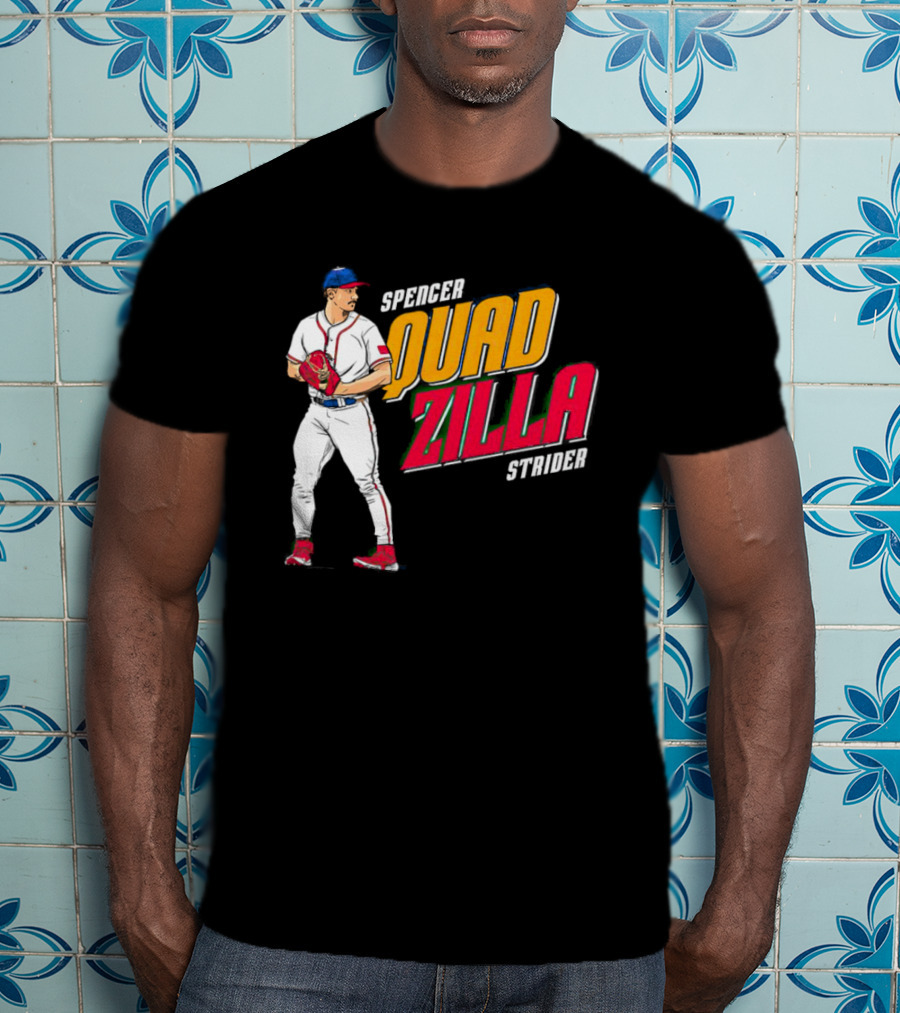 Spencer Strider Quadzilla Baseball Pitcher Image T-Shirt
