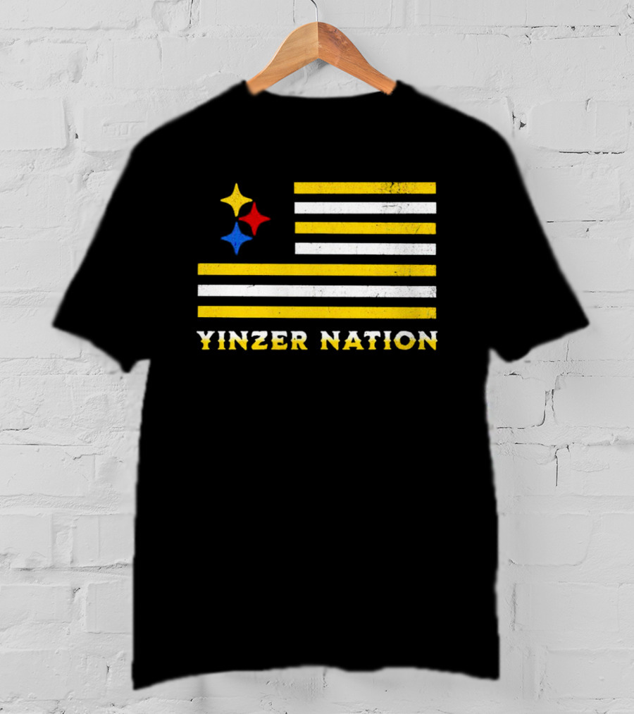 Yinzer Nation Steelers Flag T-Shirt