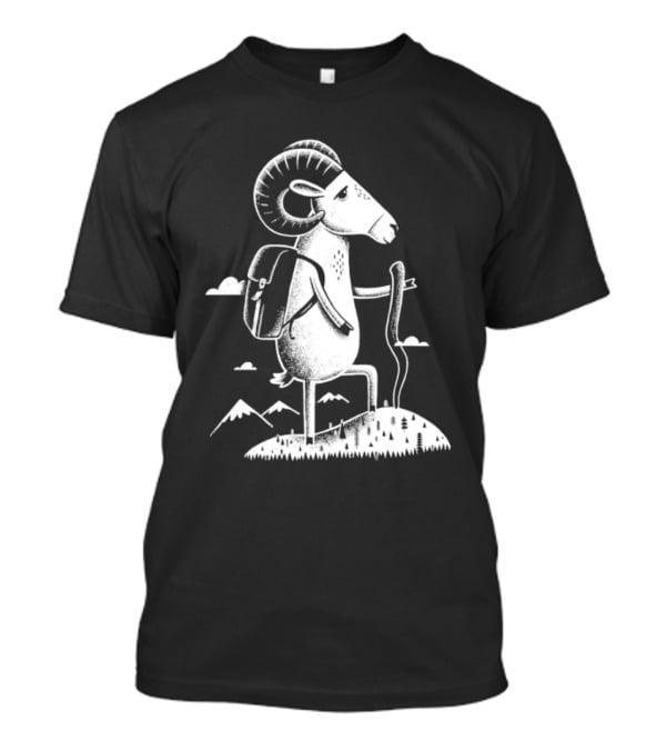Bighorn Sheep Hiking Adventure In Mountain Wilderness T-Shirt