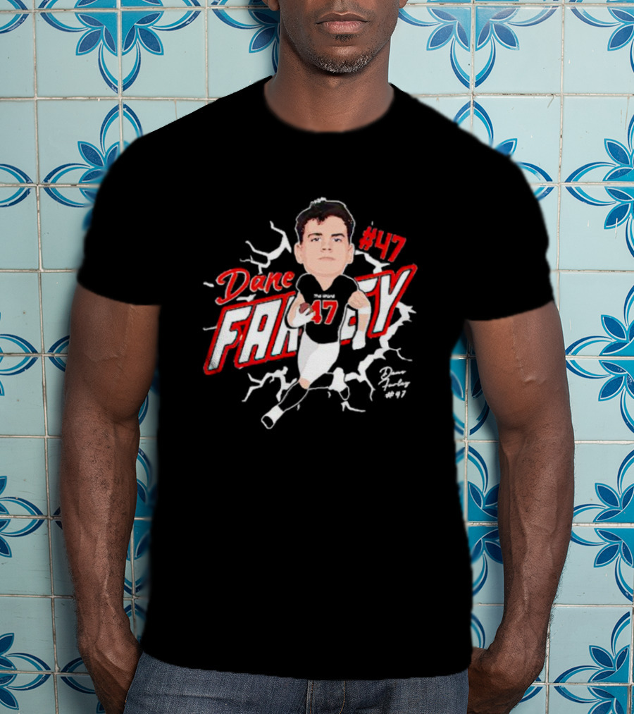 Dane Farley #47 The Undefeated Caricature Signature T-Shirt