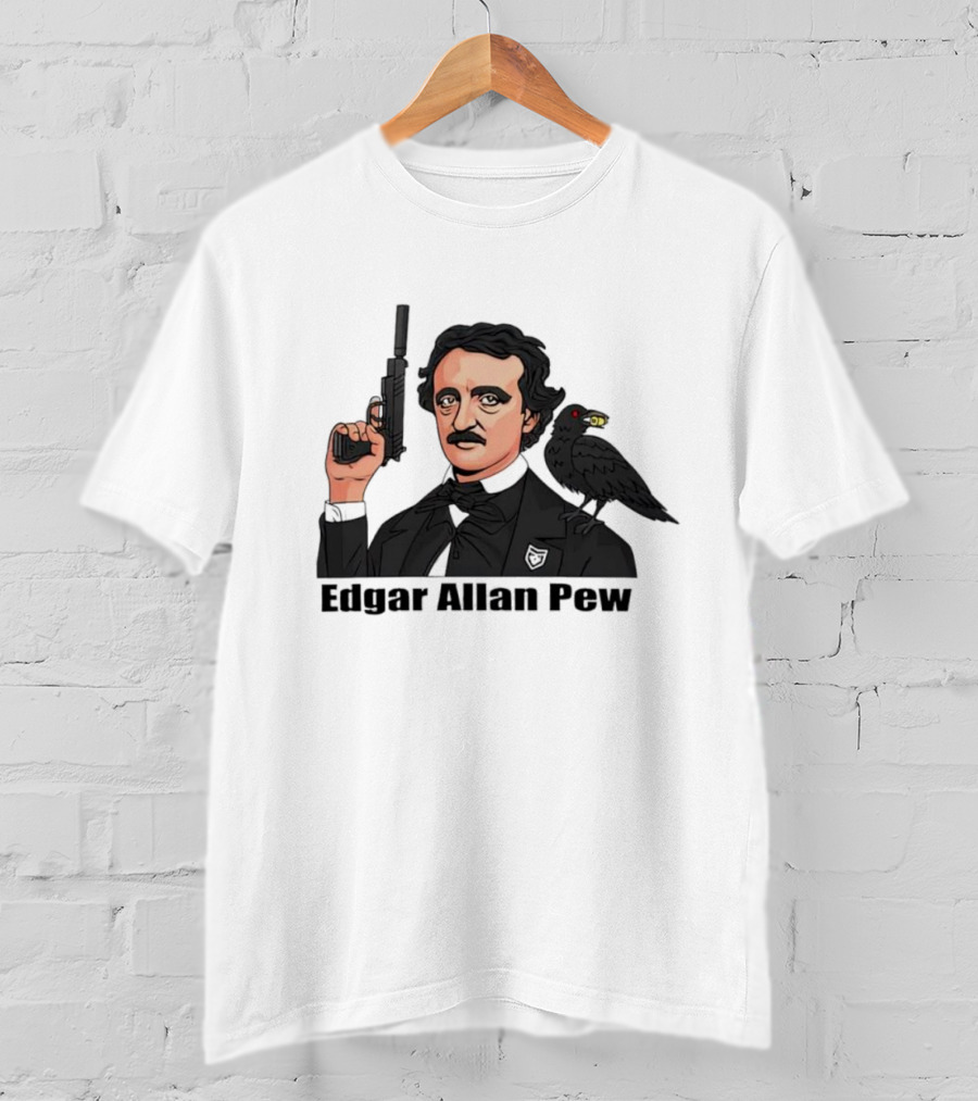 Edgar Allan Pew Raven Gun T-Shirt