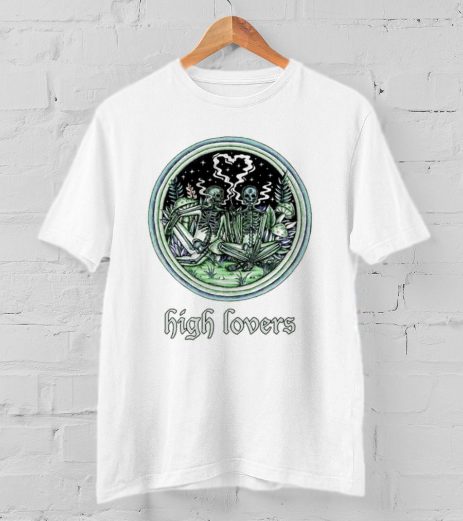 High Lovers Skeleton Forest Night Sky T-Shirt
