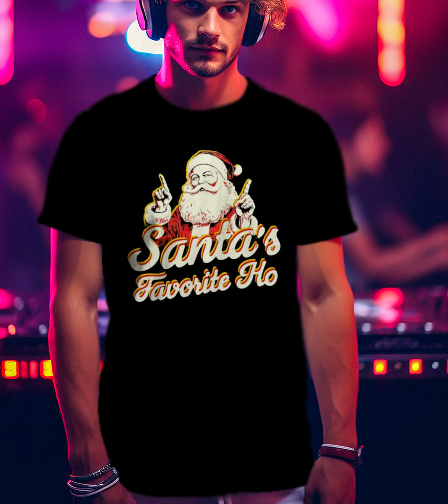 Santa’s Favorite Ho Santa Claus Retro T-Shirt