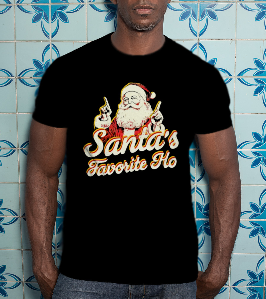 Santa’s Favorite Ho Santa Claus Retro T-Shirt