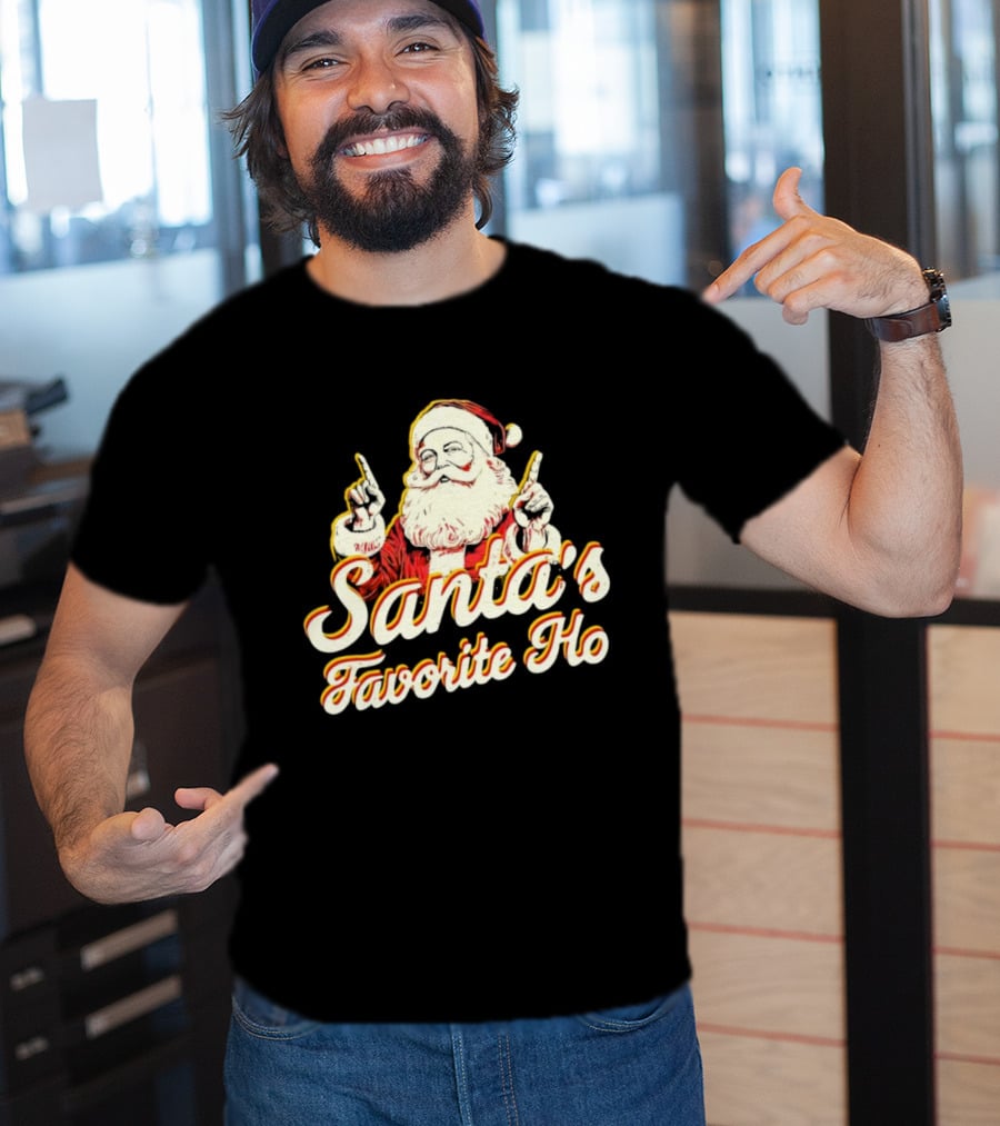 Santa’s Favorite Ho Santa Claus Retro T-Shirt