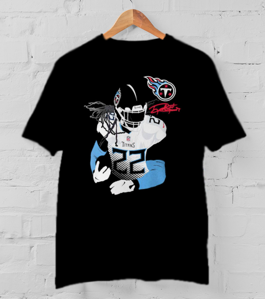 Tennessee Titans Derrick Henry 22 Signature NFL Football Player T-Shirt