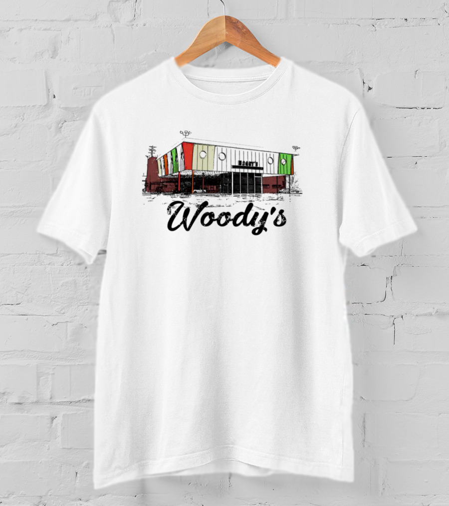 Woody’s West Carrollton Iconic Colorful Building T-Shirt