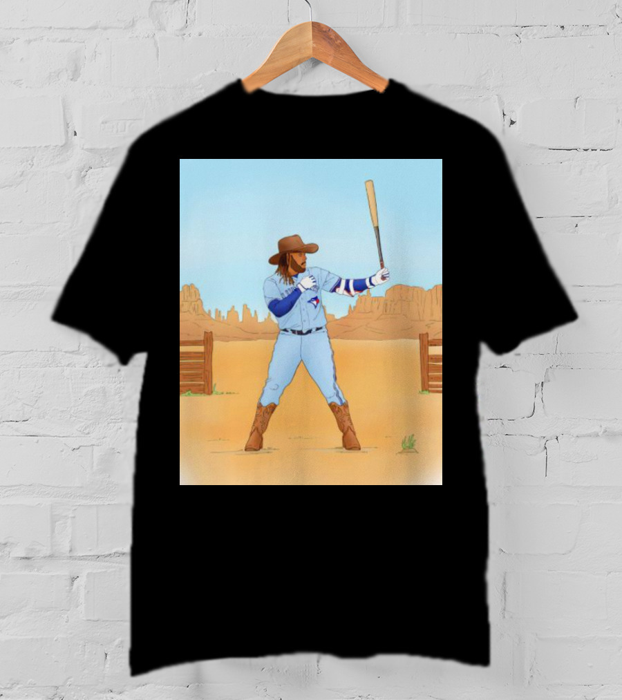 Blue Jays Vladimir Guerrero Jr. Cowboy Desert Baseball Scene T-Shirt