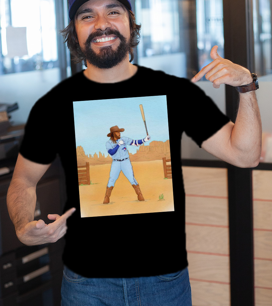 Blue Jays Vladimir Guerrero Jr. Cowboy Desert Baseball Scene T-Shirt