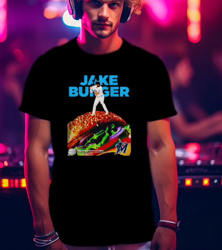Jake Burger Miami Marlins Out Of This World T-Shirt