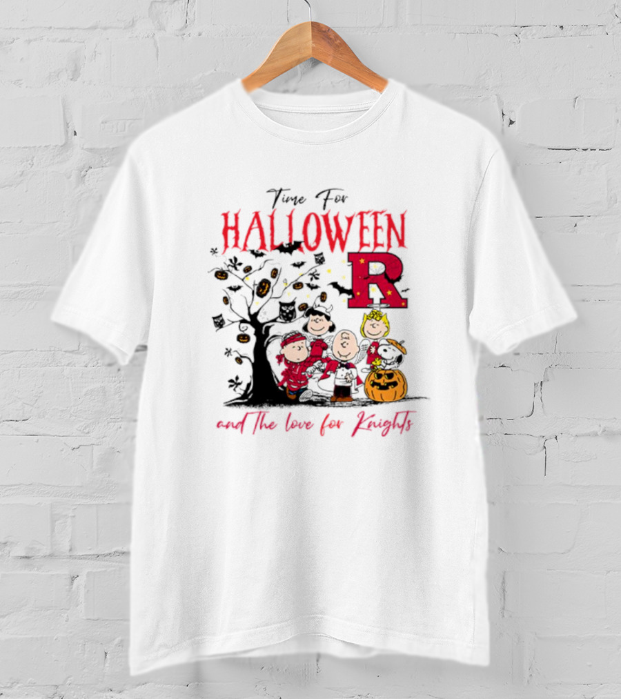 Time For Halloween Peanuts Characters And The Love For Knights T-Shirt