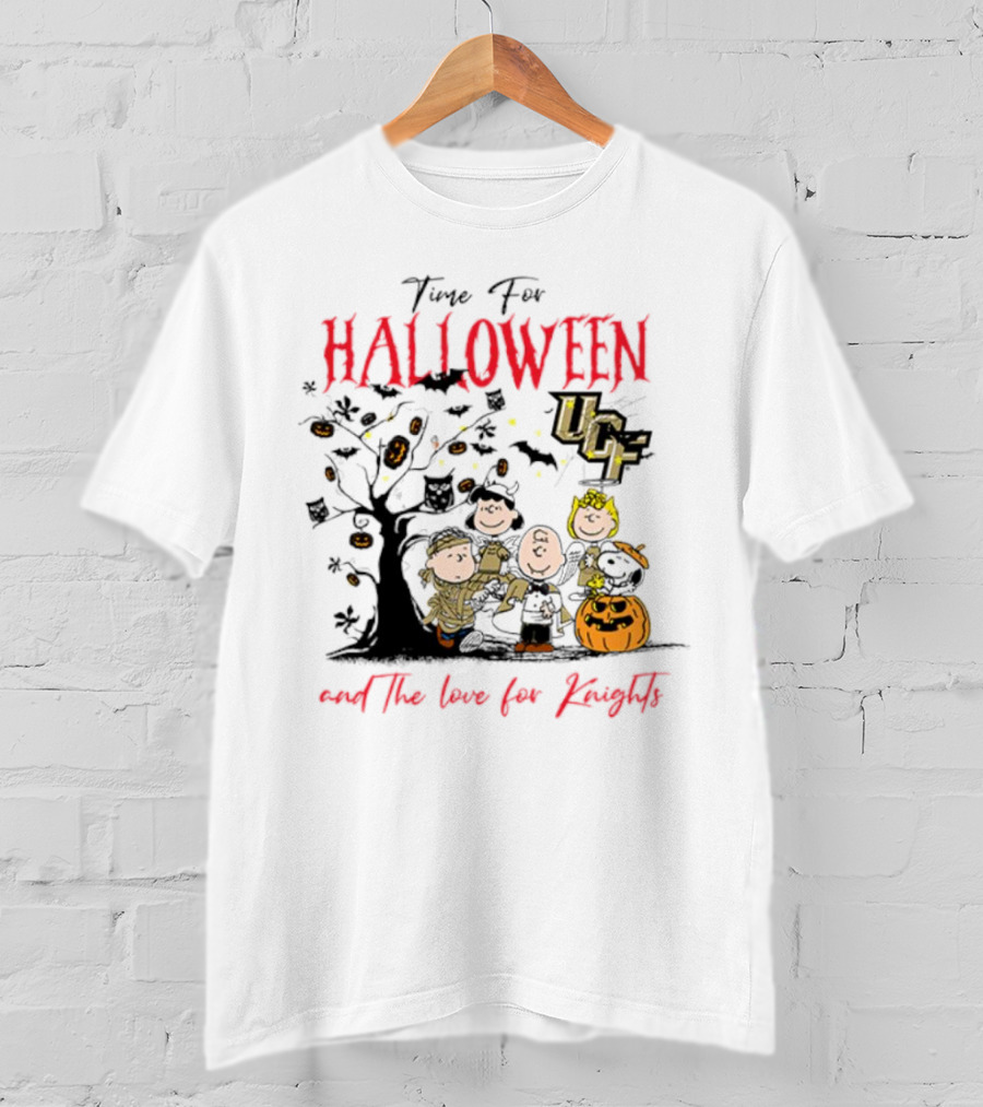 Time For Halloween Peanuts Characters With UCF Knights Spirit T-Shirt