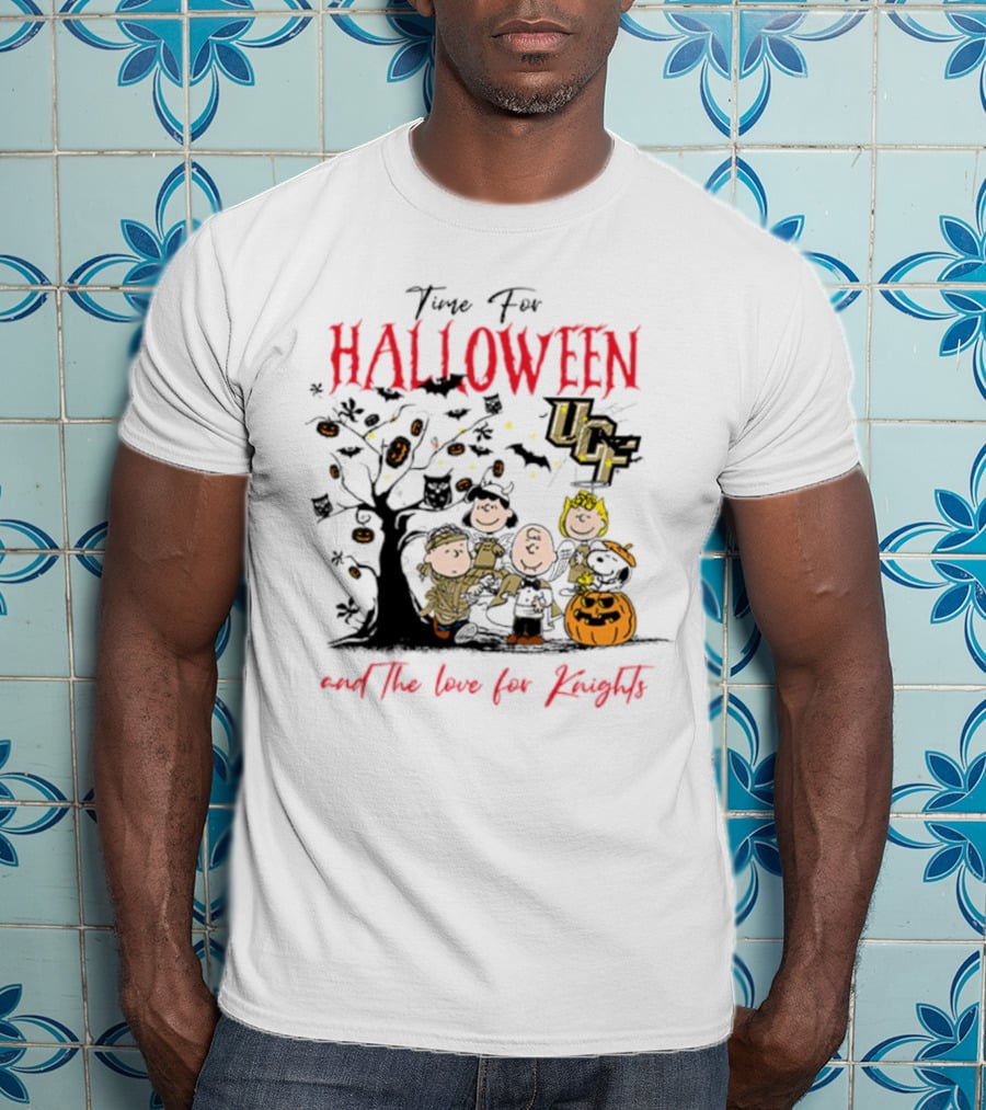 Time For Halloween Peanuts Characters With UCF Knights Spirit T-Shirt
