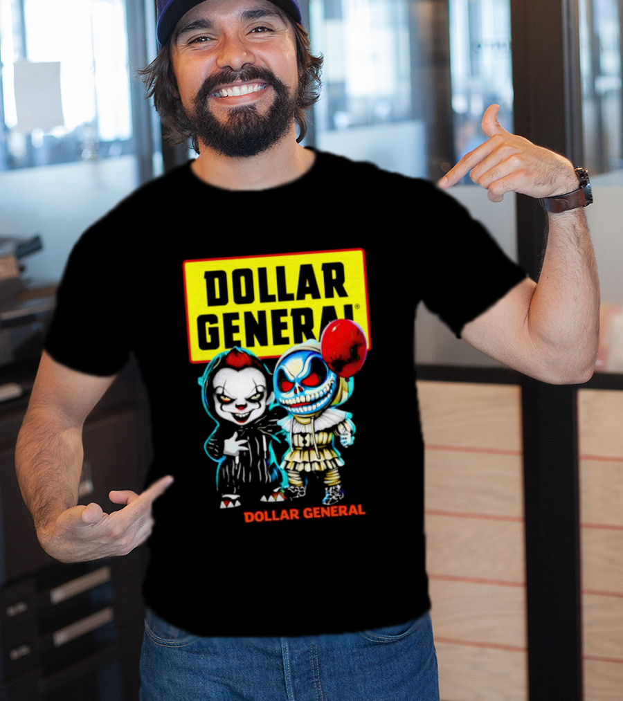 Dollar General Halloween Pennywise And Jack Skellington Crossover T-Shirt