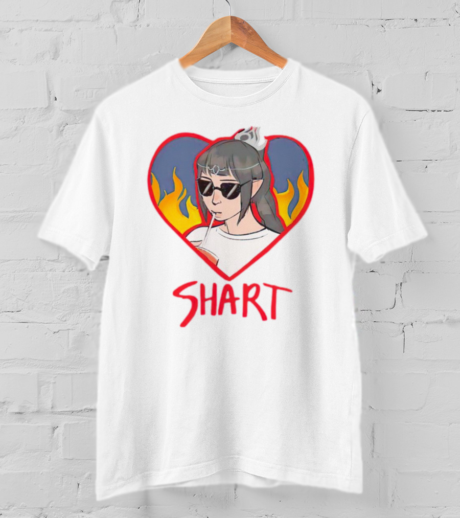 Shart Heart Sunglasses Flame Princess T-Shirt