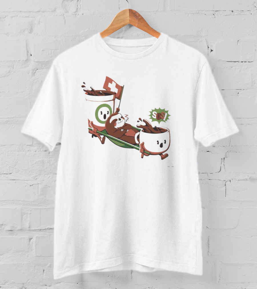 Sloth Coffee SOS Rescue With First Aid Cup Team T-Shirt