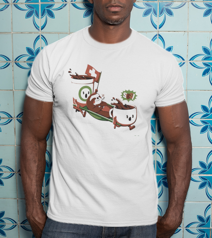 Sloth Coffee SOS Rescue With First Aid Cup Team T-Shirt