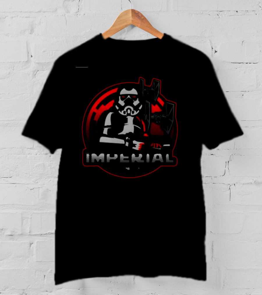 Imperial Gaming Stormtrooper Emblem With Tie Fighter T-Shirt