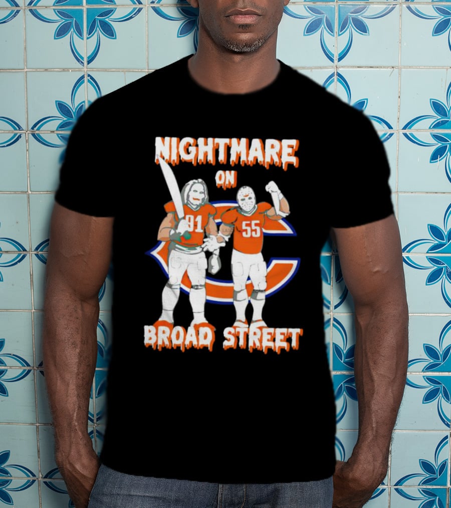 Nightmare On Broad Street Chicago Bears Halloween Jason Voorhees Billy T-Shirt