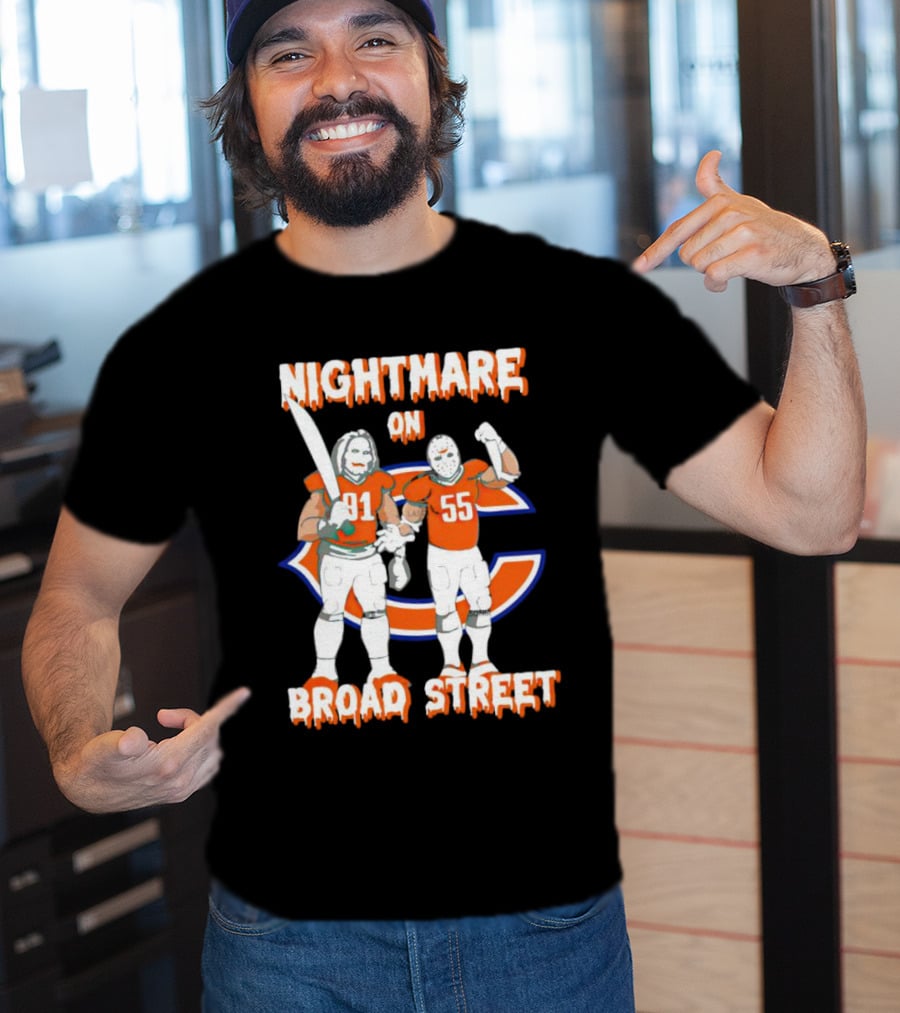 Nightmare On Broad Street Chicago Bears Halloween Jason Voorhees Billy T-Shirt