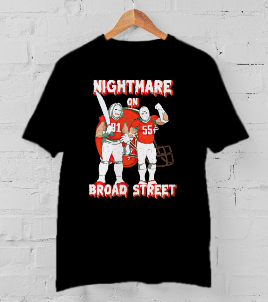 Nightmare On Broad Street Cleveland Browns Halloween Football Players T-Shirt