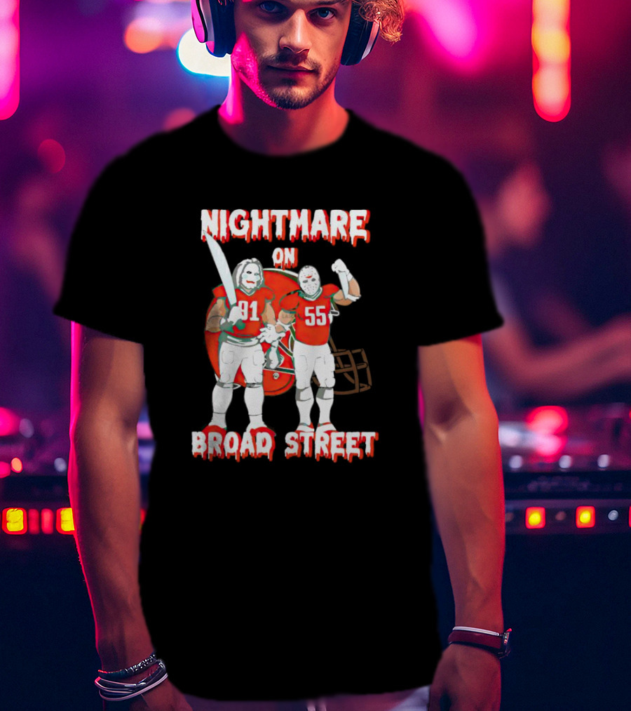 Nightmare On Broad Street Cleveland Browns Halloween Football Players T-Shirt