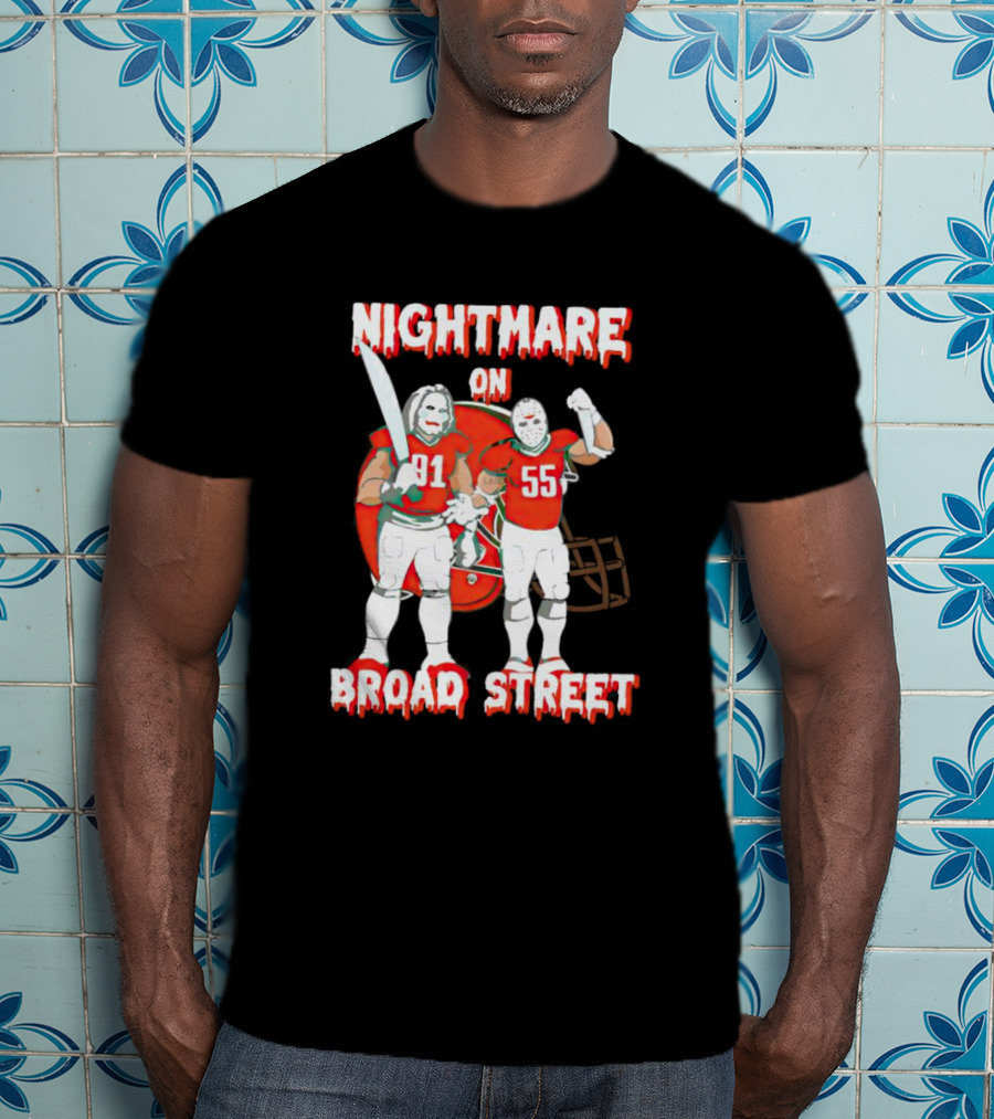 Nightmare On Broad Street Cleveland Browns Halloween Football Players T-Shirt