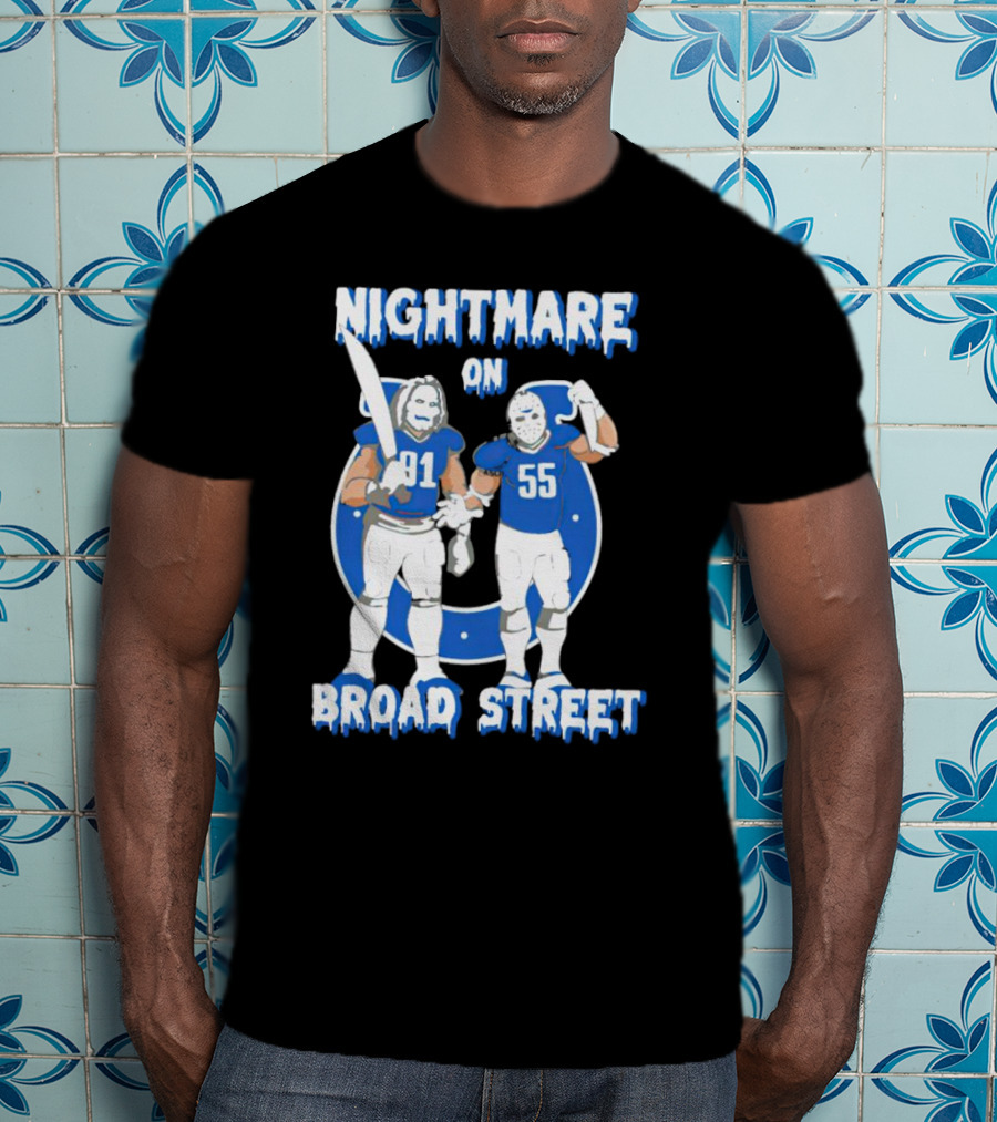 Nightmare On Broad Street Indianapolis Colts 91 55 Jason Voorhees Halloween T-Shirt