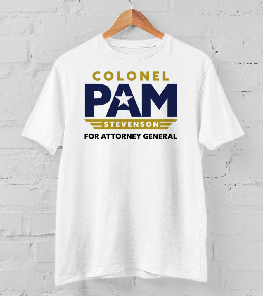 Colonel Pam Stevenson For Attorney General Star Campaign Badge T-Shirt