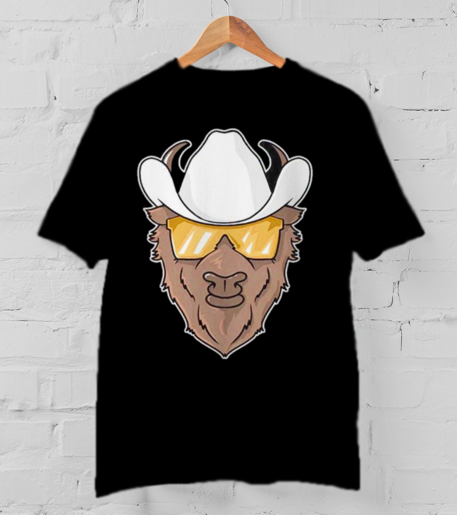 Deion Sanders Colorado Buffaloes Cowboy Hats Sunglasses Buffalo Head T-Shirt
