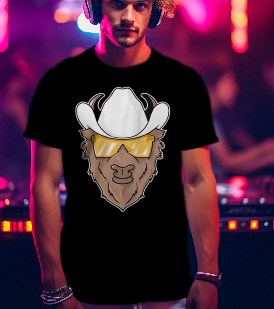 Deion Sanders Colorado Buffaloes Cowboy Hats Sunglasses Buffalo Head T-Shirt