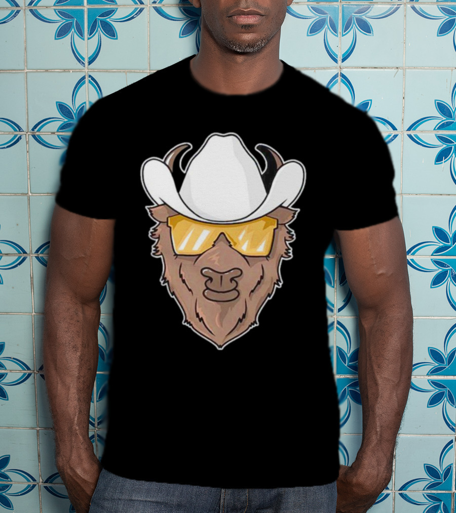 Deion Sanders Colorado Buffaloes Cowboy Hats Sunglasses Buffalo Head T-Shirt