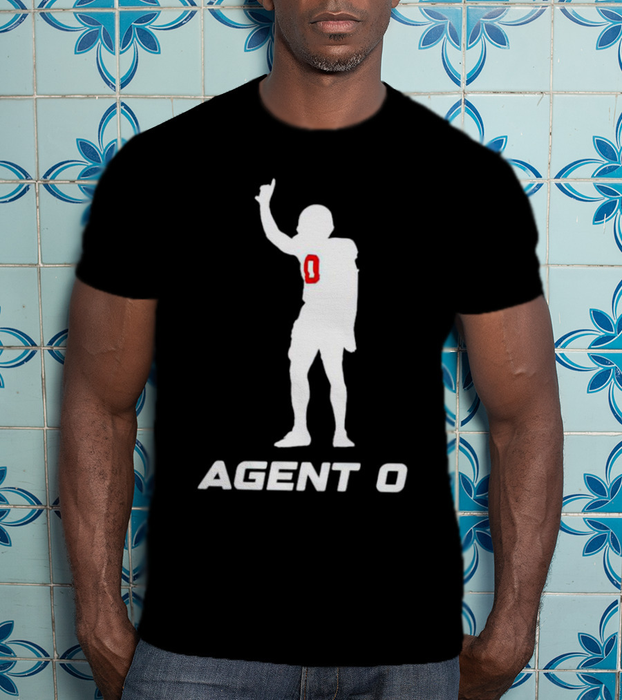 DeMarvion Overshown Agent 0 Football Silhouette Victory Pose T-Shirt