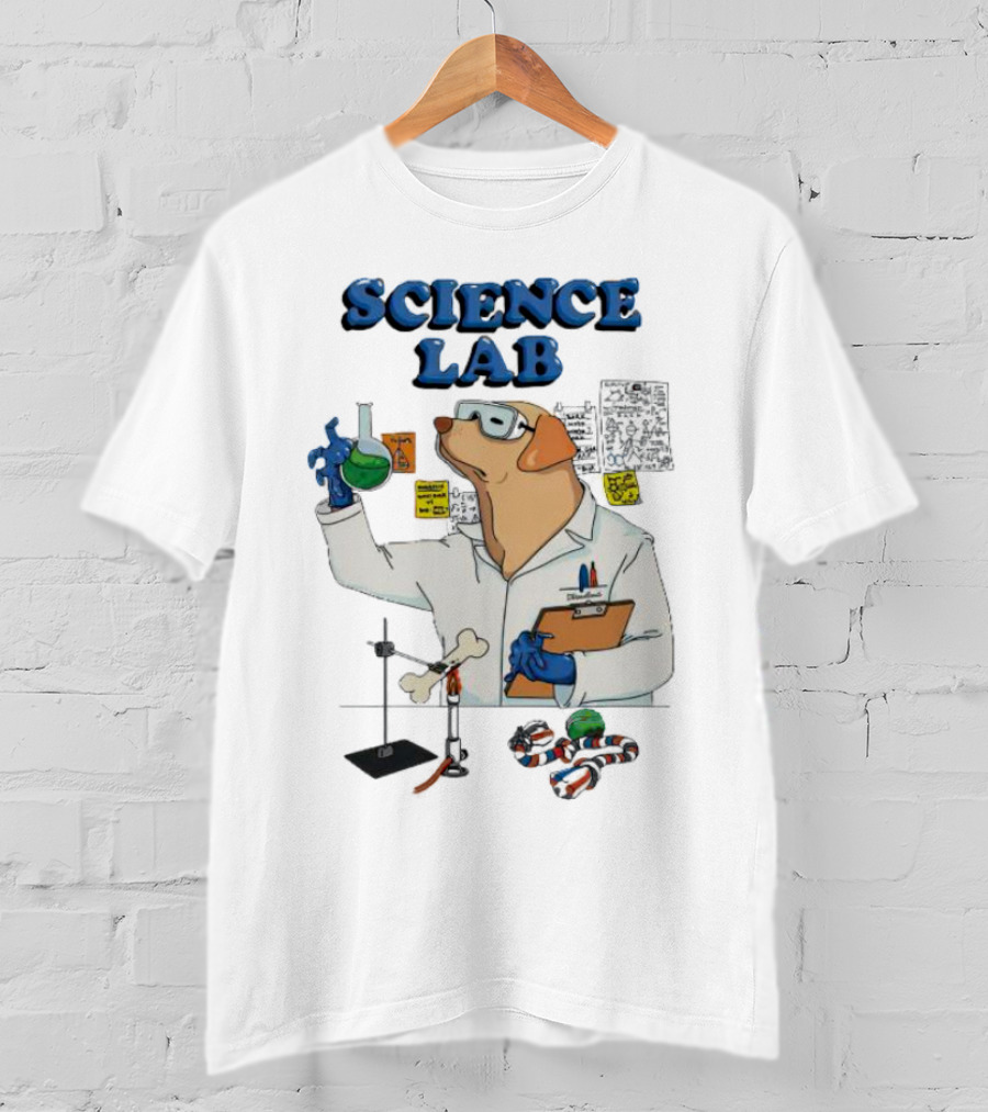 Science Lab Dog Chemistry Experiments T-Shirt