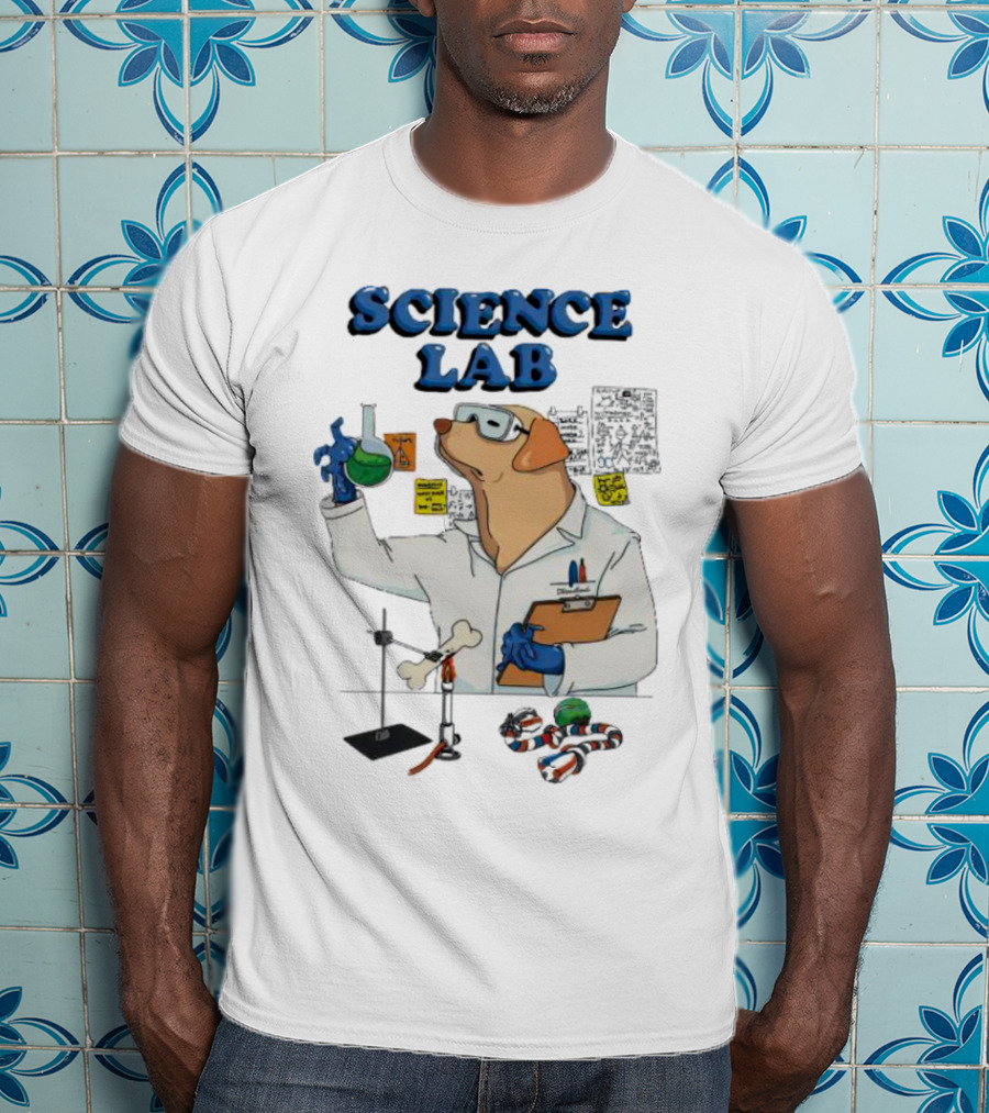 Science Lab Dog Chemistry Experiments T-Shirt