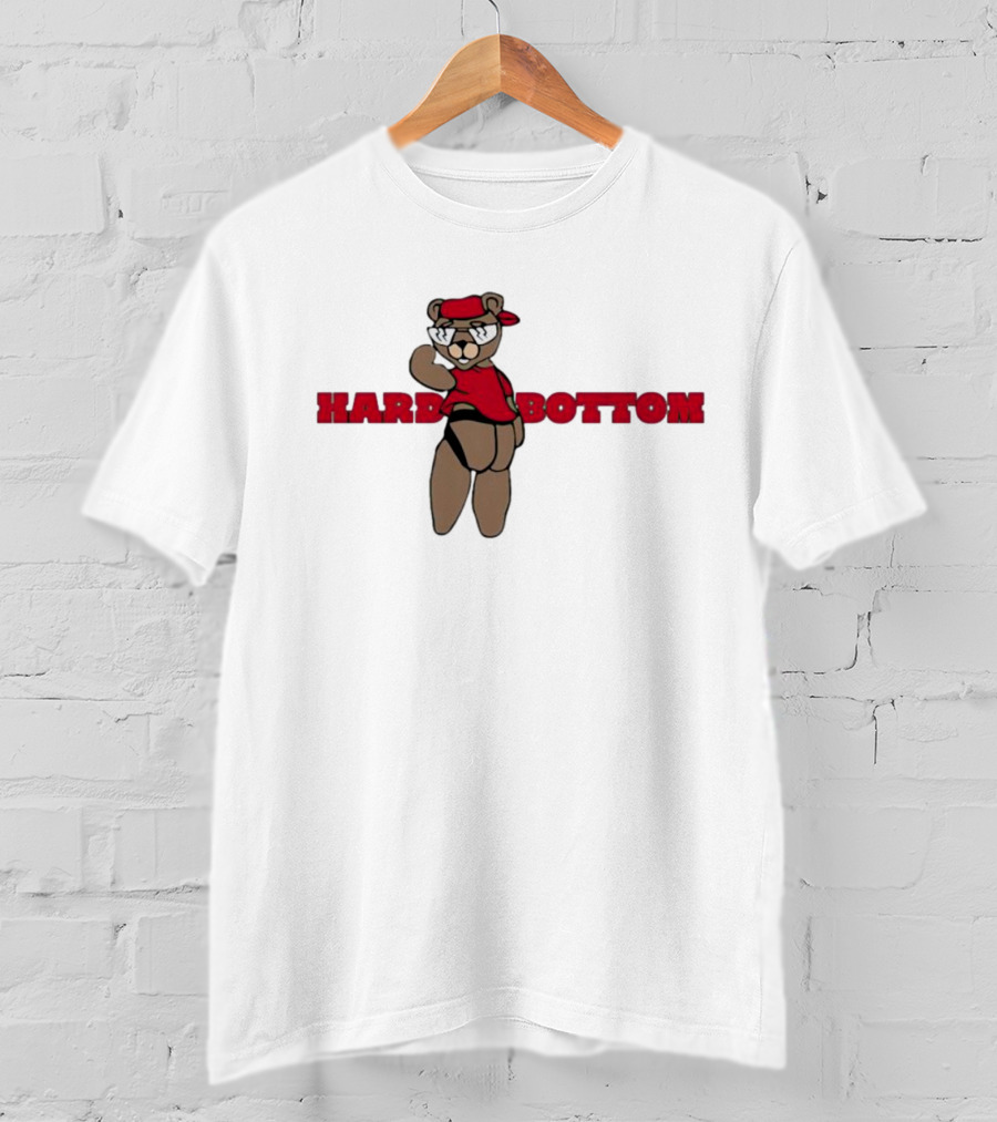 HARD BOTTOM Bear Wearing Red Bandana And Glasses T-Shirt