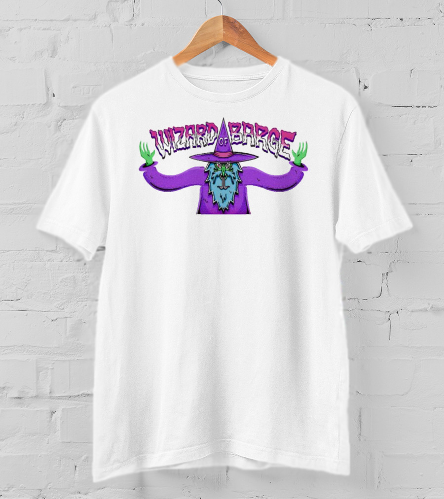 Wizard Of Barge Trippy Neon Wizard T-Shirt