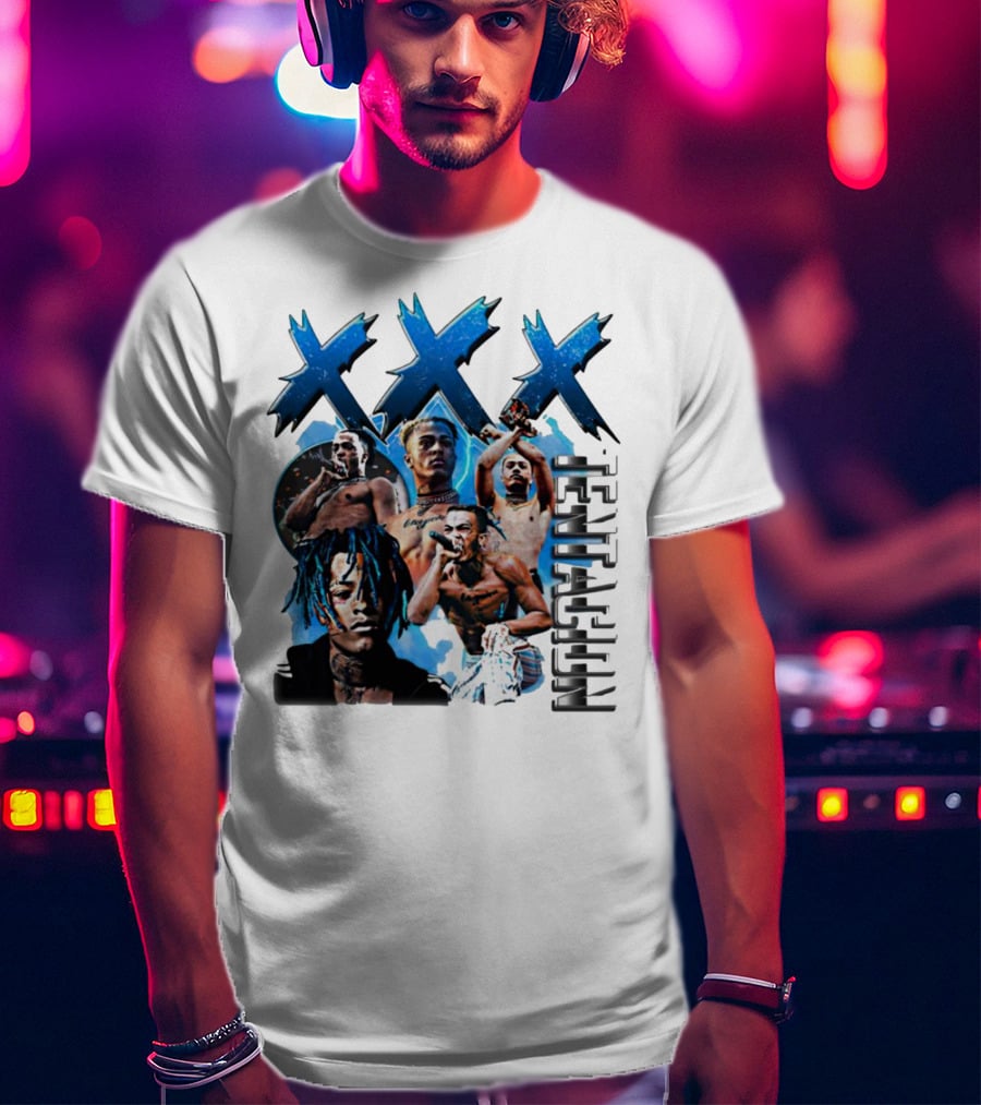 XXX Tentacion Collage Blue Aesthetic T-Shirt