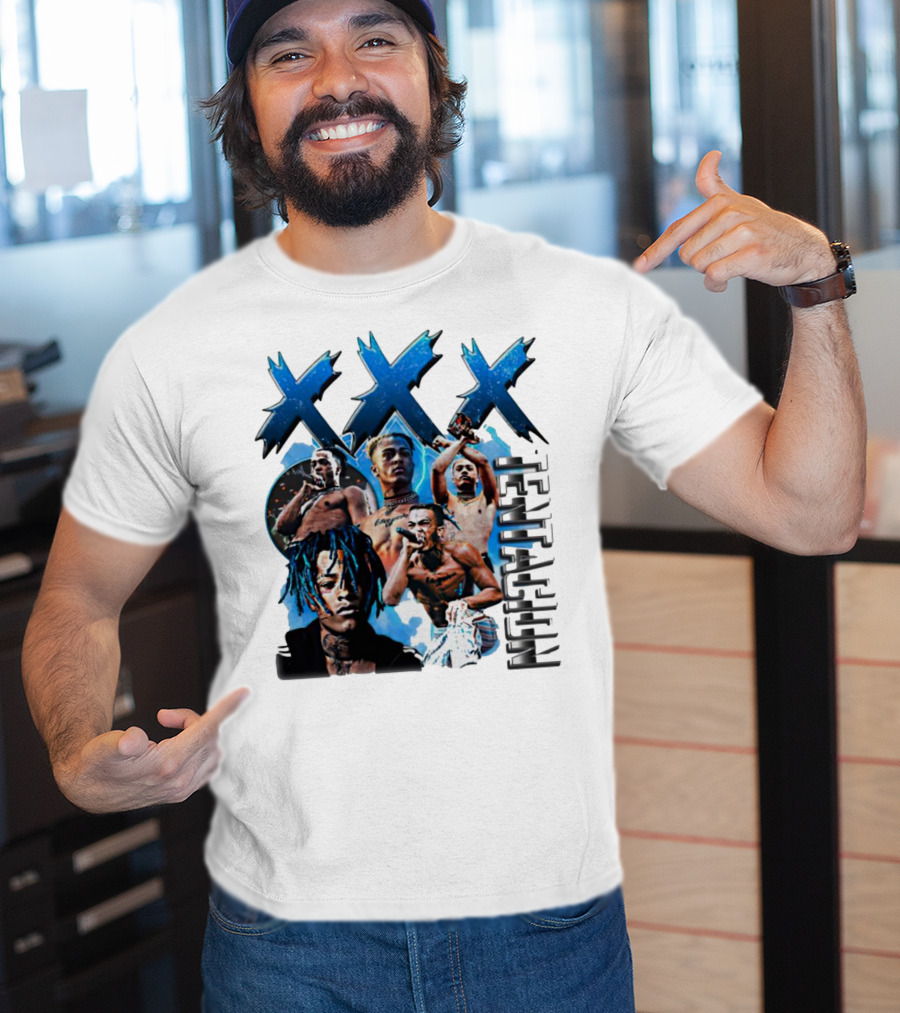 XXX Tentacion Collage Blue Aesthetic T-Shirt