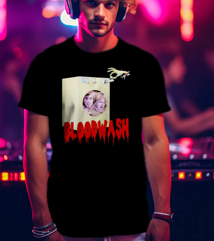 Bloodwash Haunted Laundromat Horror Washer Creature T-Shirt