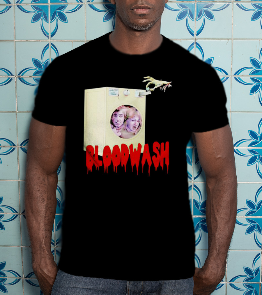 Bloodwash Haunted Laundromat Horror Washer Creature T-Shirt