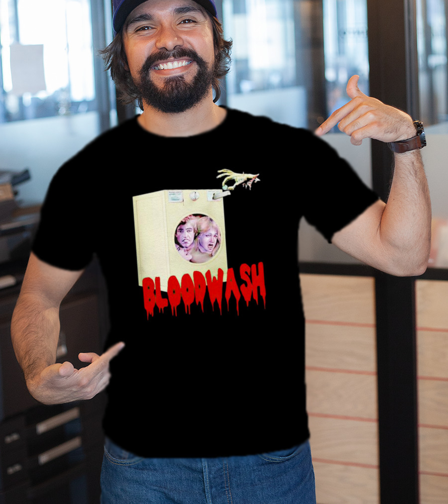 Bloodwash Haunted Laundromat Horror Washer Creature T-Shirt