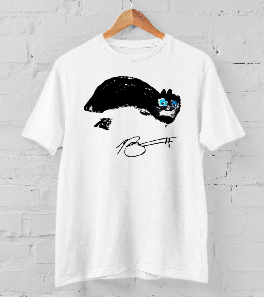 Bryce Young Panthers Signature Sketch T-Shirt