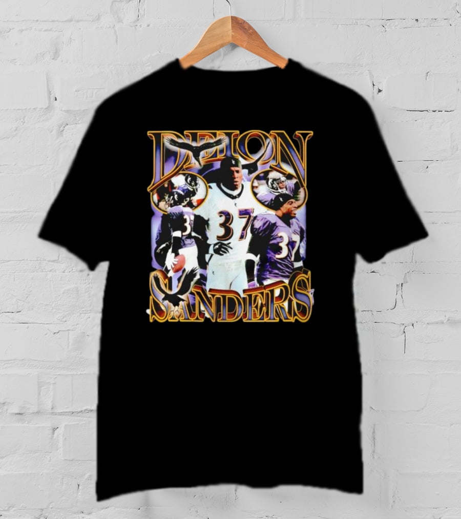 Deion Sanders Ravens Number 37 Football Dreams T-Shirt