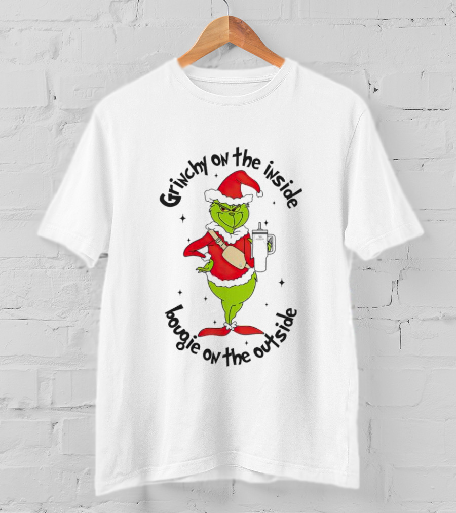 Grinchy On The Inside Bougie On The Outside Christmas T-Shirt