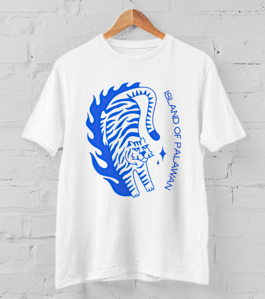 Island Of Palawan Blue Tiger Flame T-Shirt