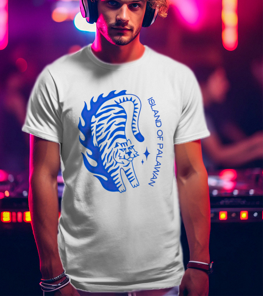 Island Of Palawan Blue Tiger Flame T-Shirt
