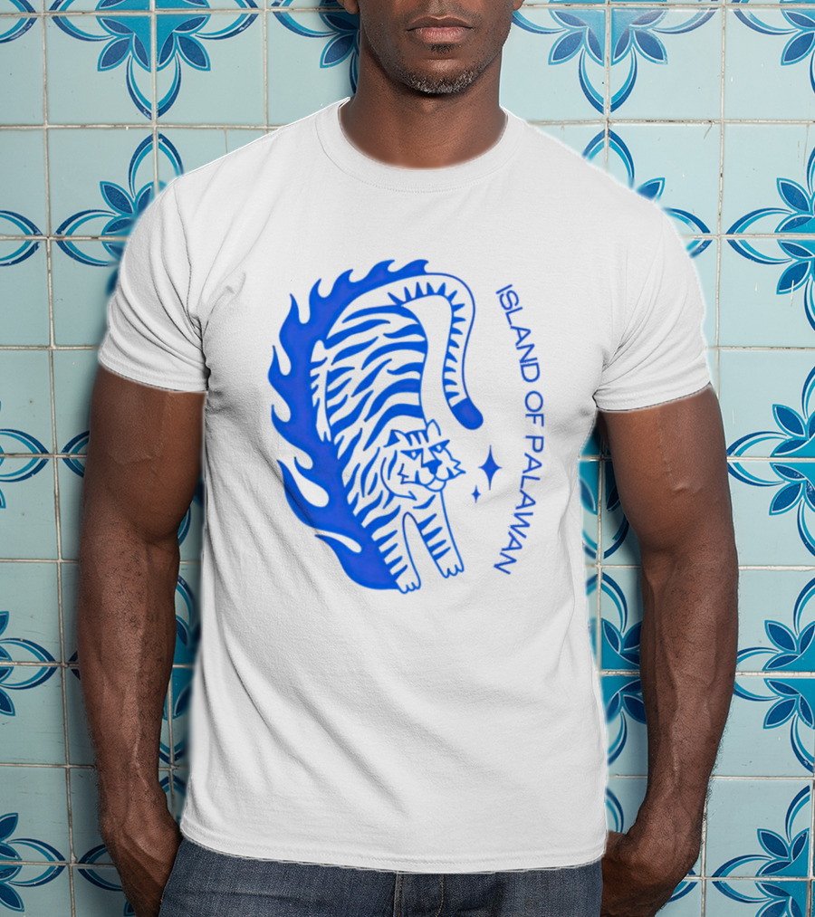 Island Of Palawan Blue Tiger Flame T-Shirt