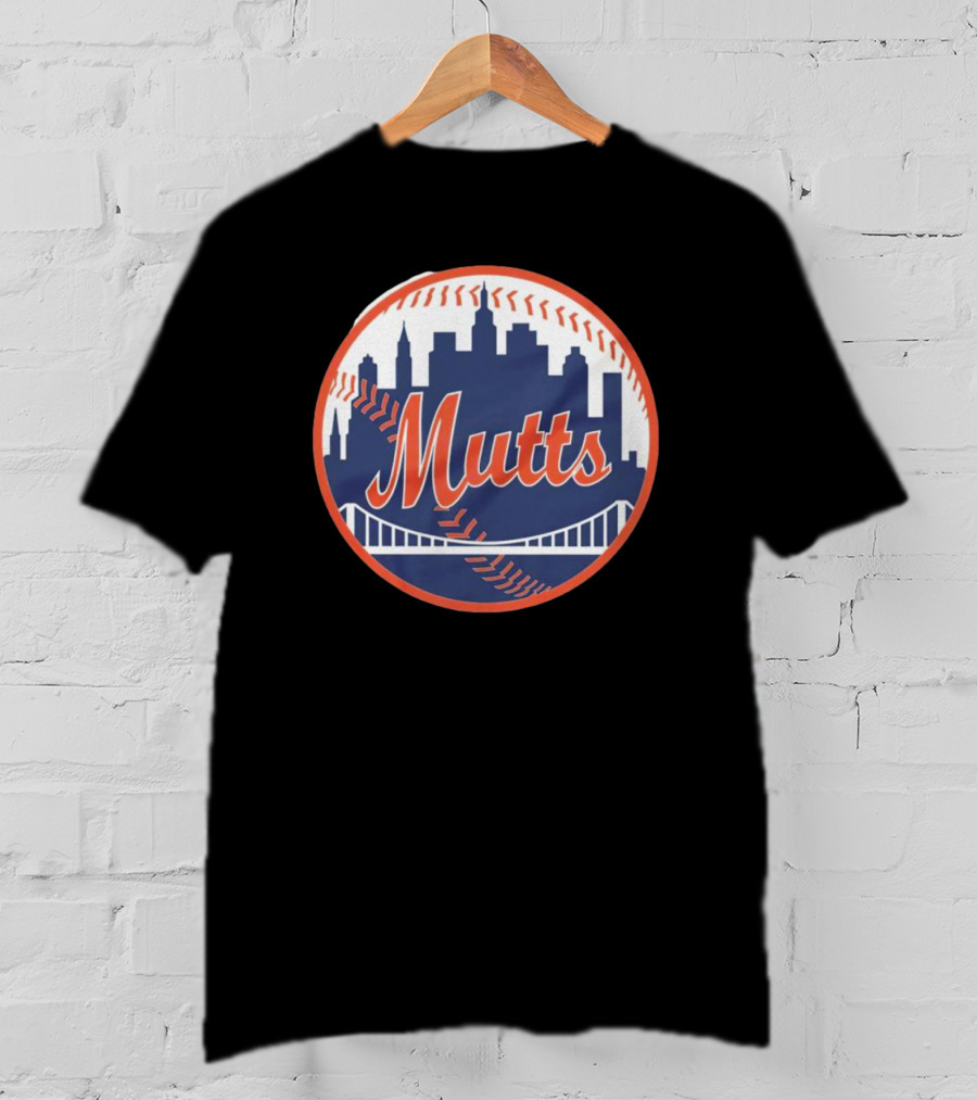 New York City Skyline Baseball Mutts T-Shirt
