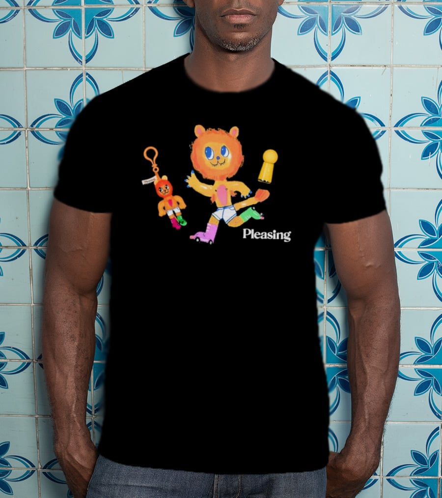 Pleasing The Lion's Underpants Bundle Colorful Roller Skating Character And Keychain T-Shirt